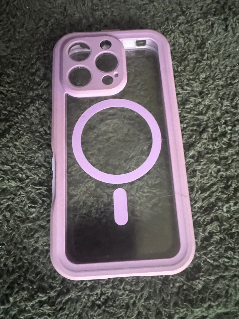 Purple Clear MagSafe-Compatible Protective Phone Case